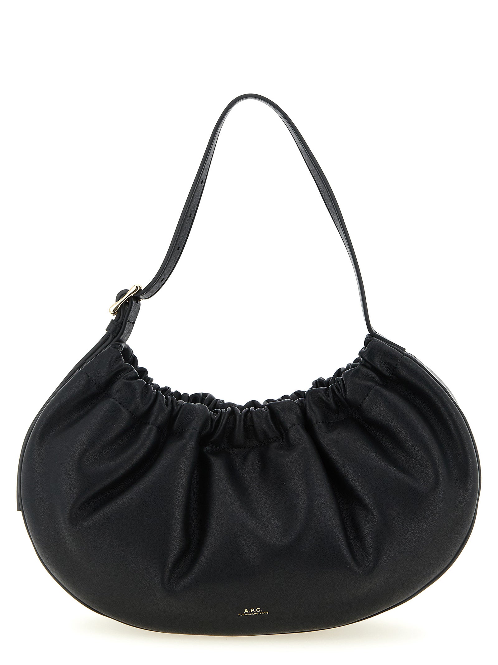 A.P.C. Black Cowhide leather Shoulder Bag