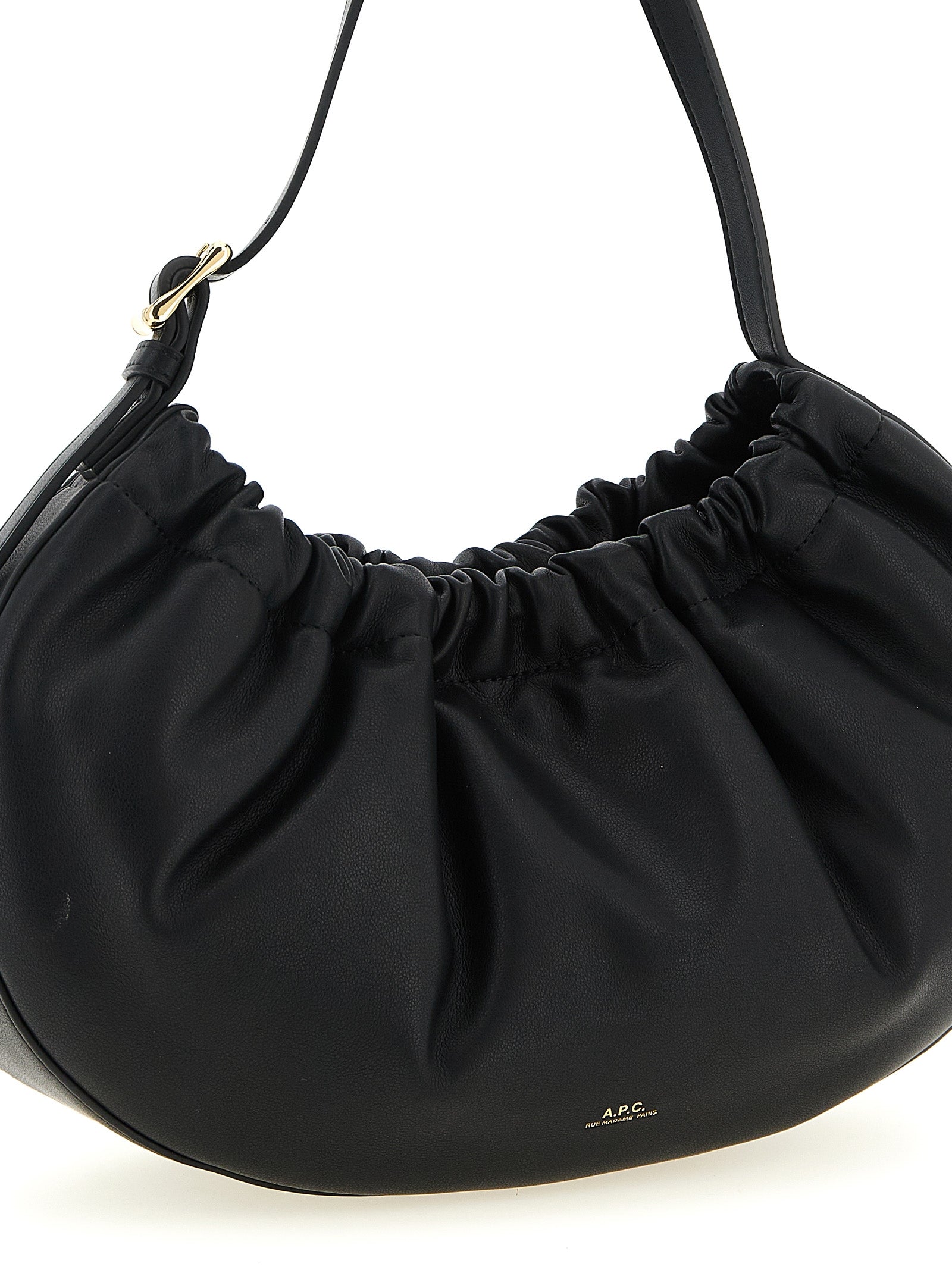 A.P.C. Black Cowhide leather Shoulder Bag