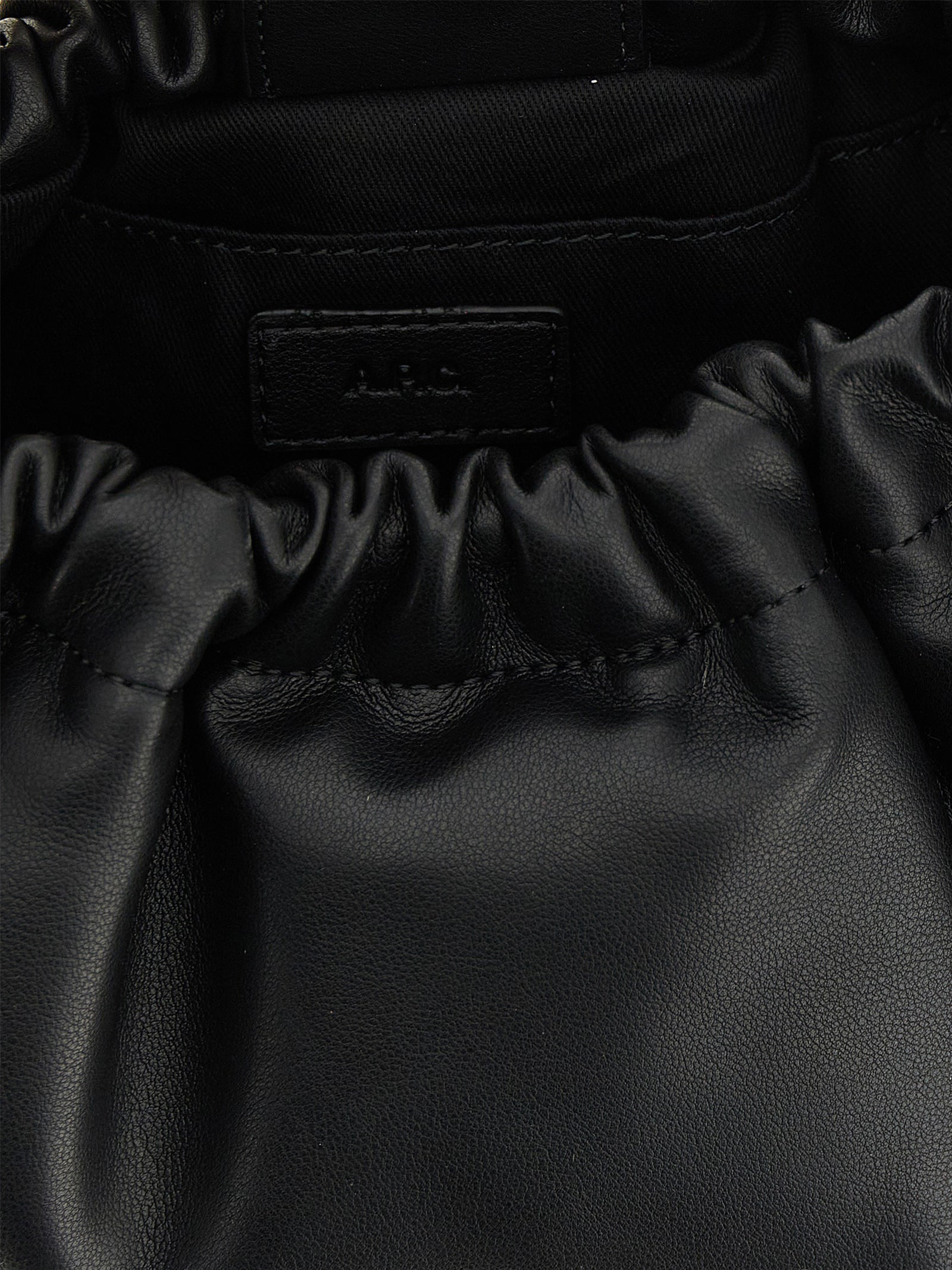 A.P.C. Black Cowhide leather Shoulder Bag