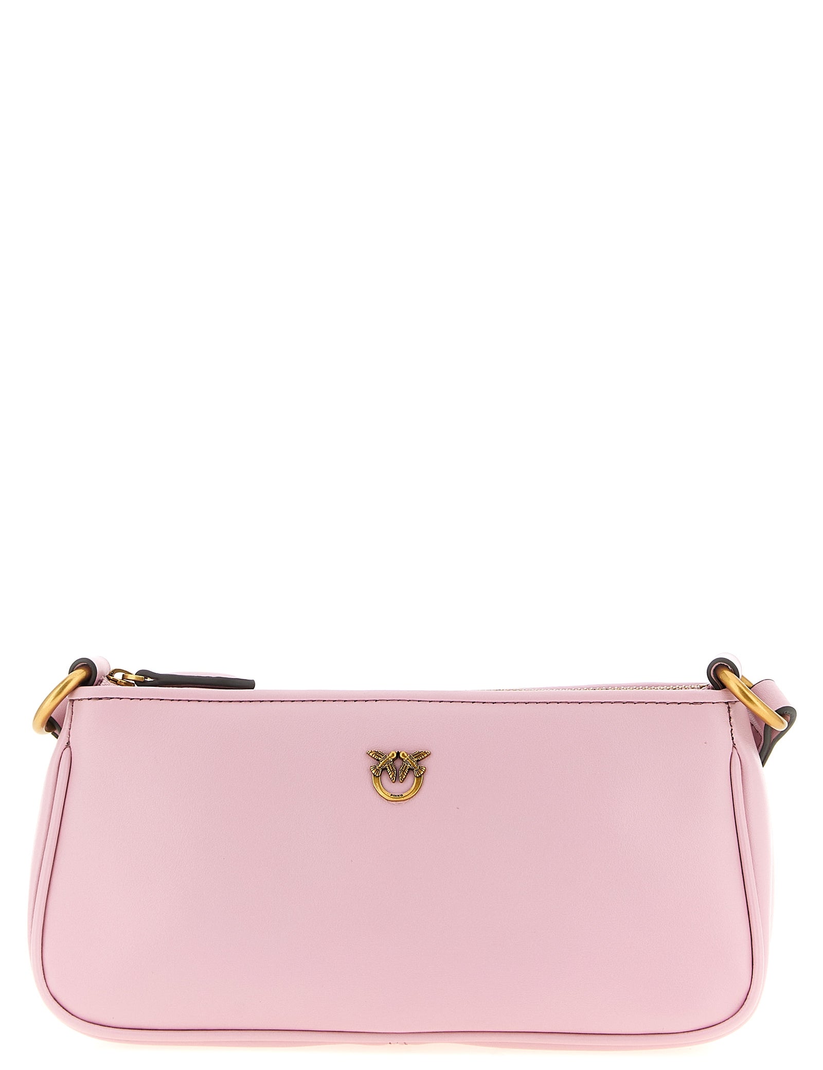 PINKO Pink Cow Leather Crossbody Bag