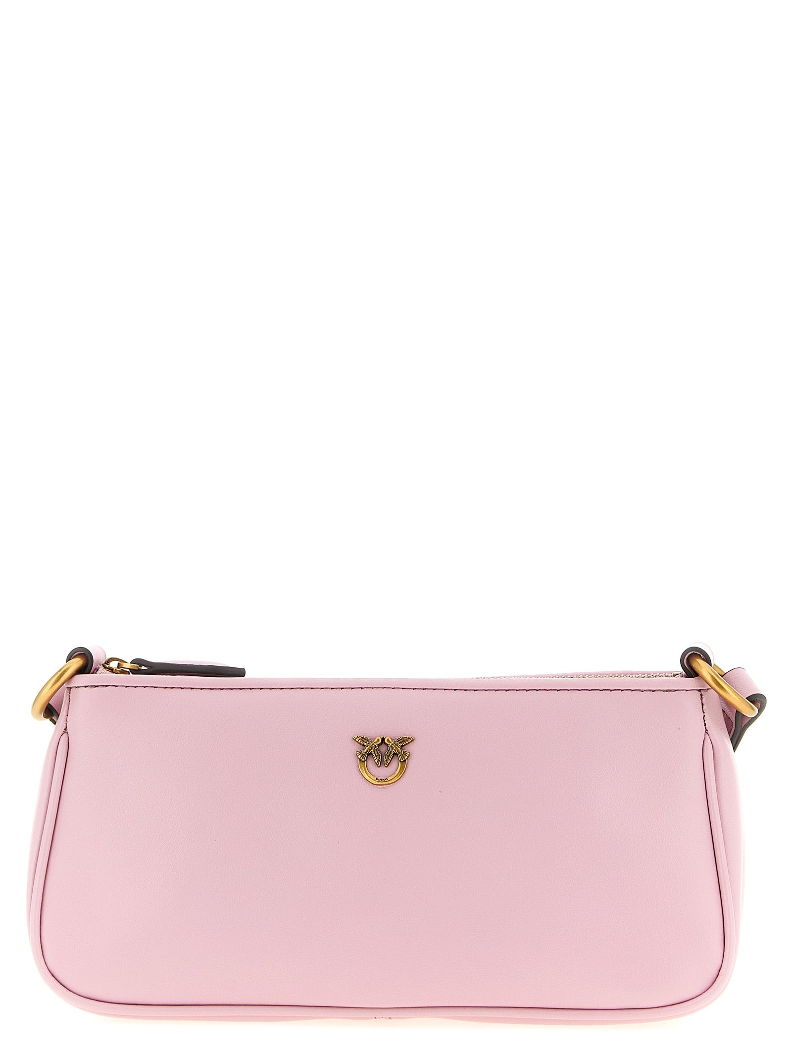 PINKO Pink Cow Leather Crossbody Bag