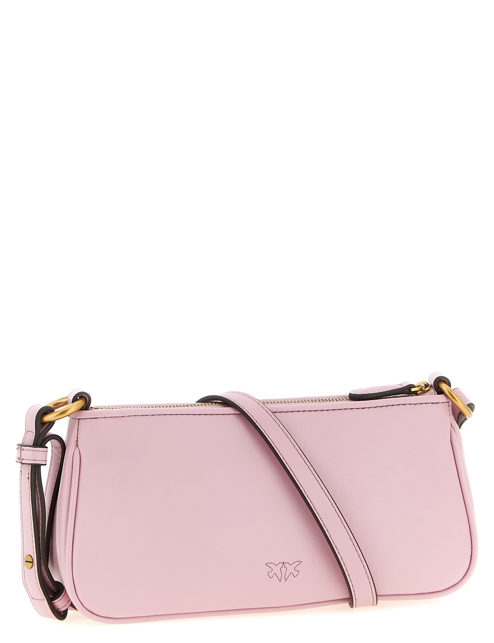 PINKO Pink Cow Leather Crossbody Bag