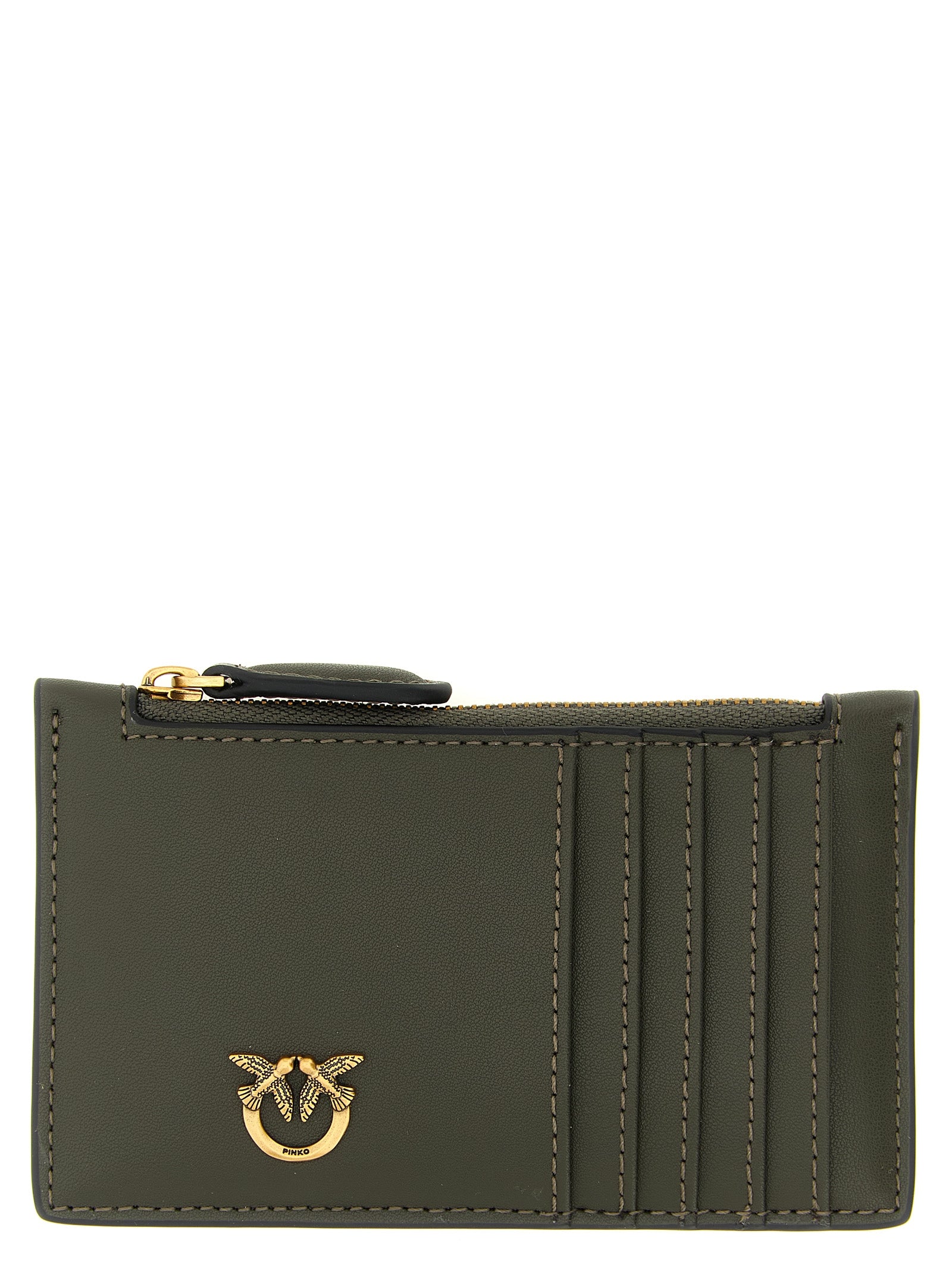 PINKO Green Leather Cardholder