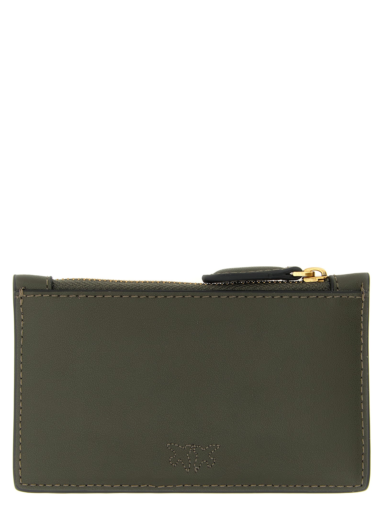 PINKO Green Leather Cardholder