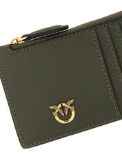 PINKO Green Leather Cardholder