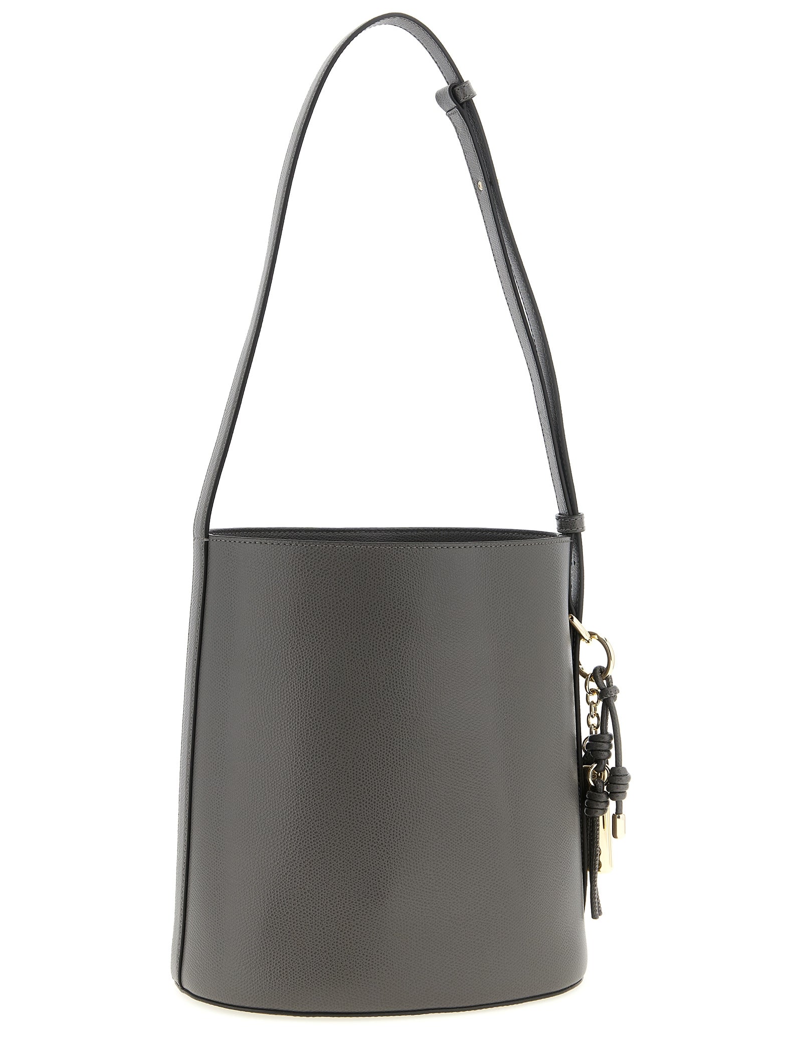 Furla Gray Calfskin Shoulder Bag