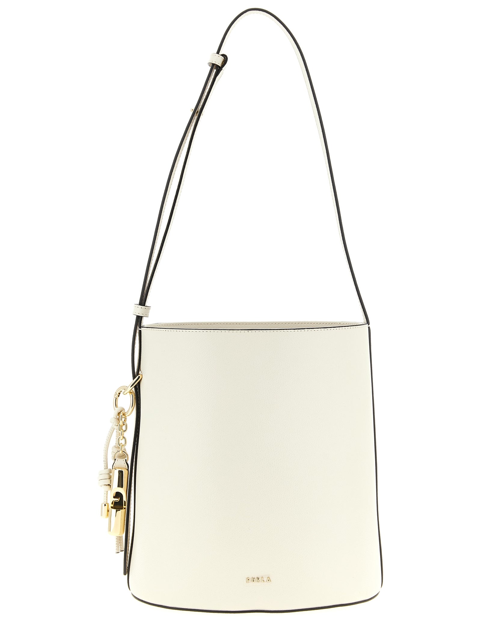 Furla White Calfskin Small 'Roxie' Bucket Bag