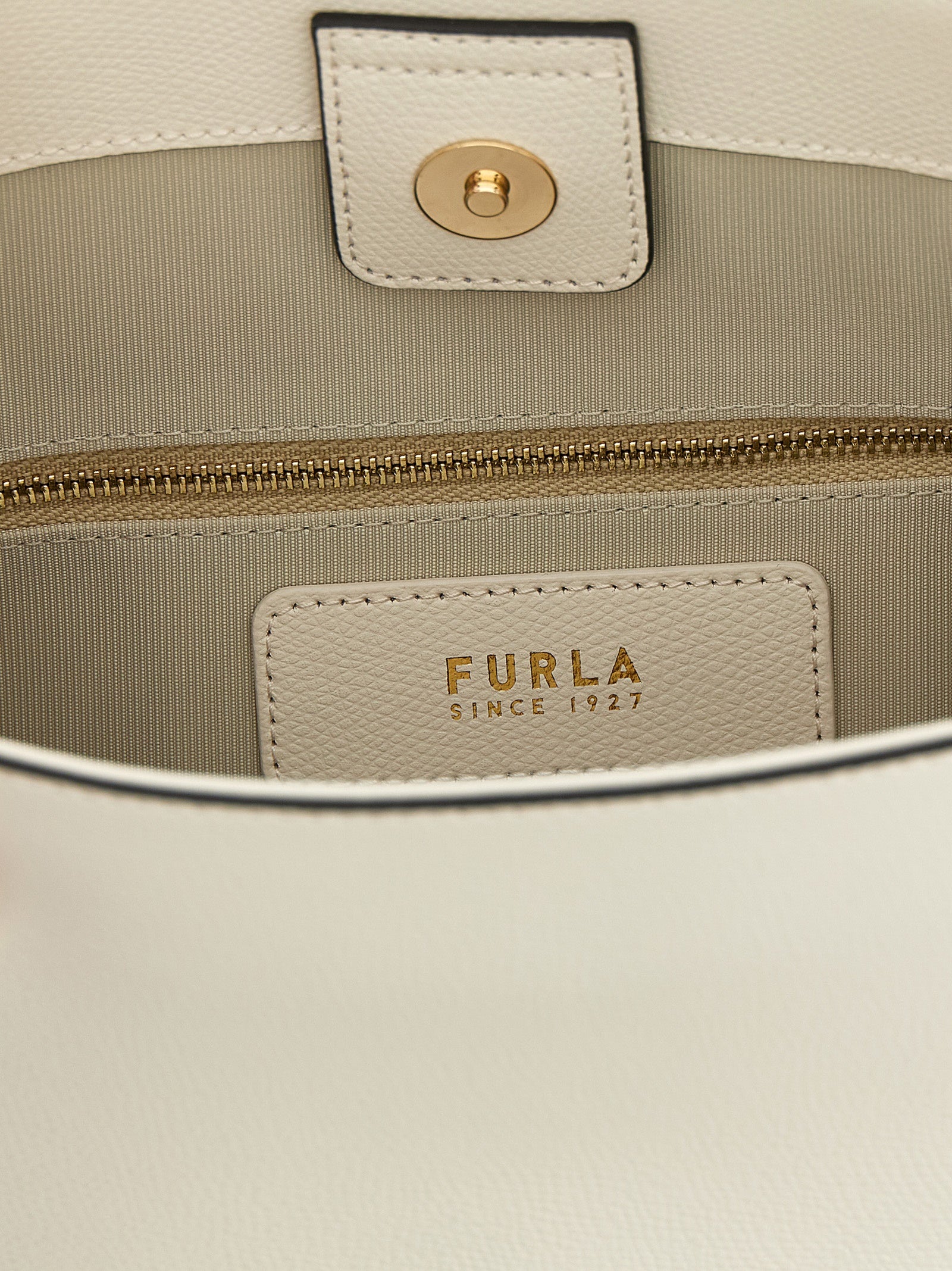 Furla White Calfskin Small 'Roxie' Bucket Bag