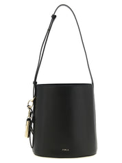 Furla Black Calfskin Bucket Bag