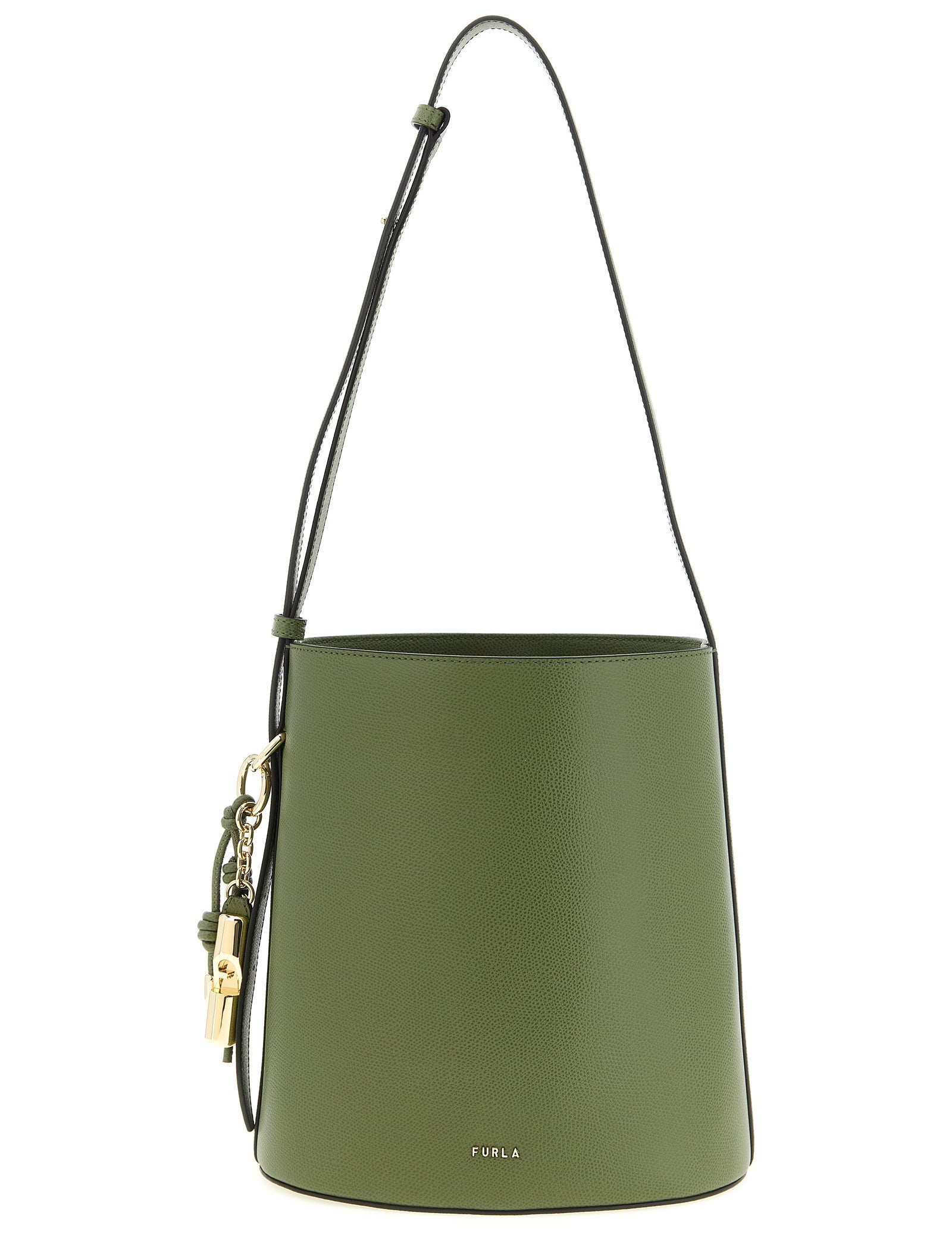 Furla Green Calfskin Bucket Bag