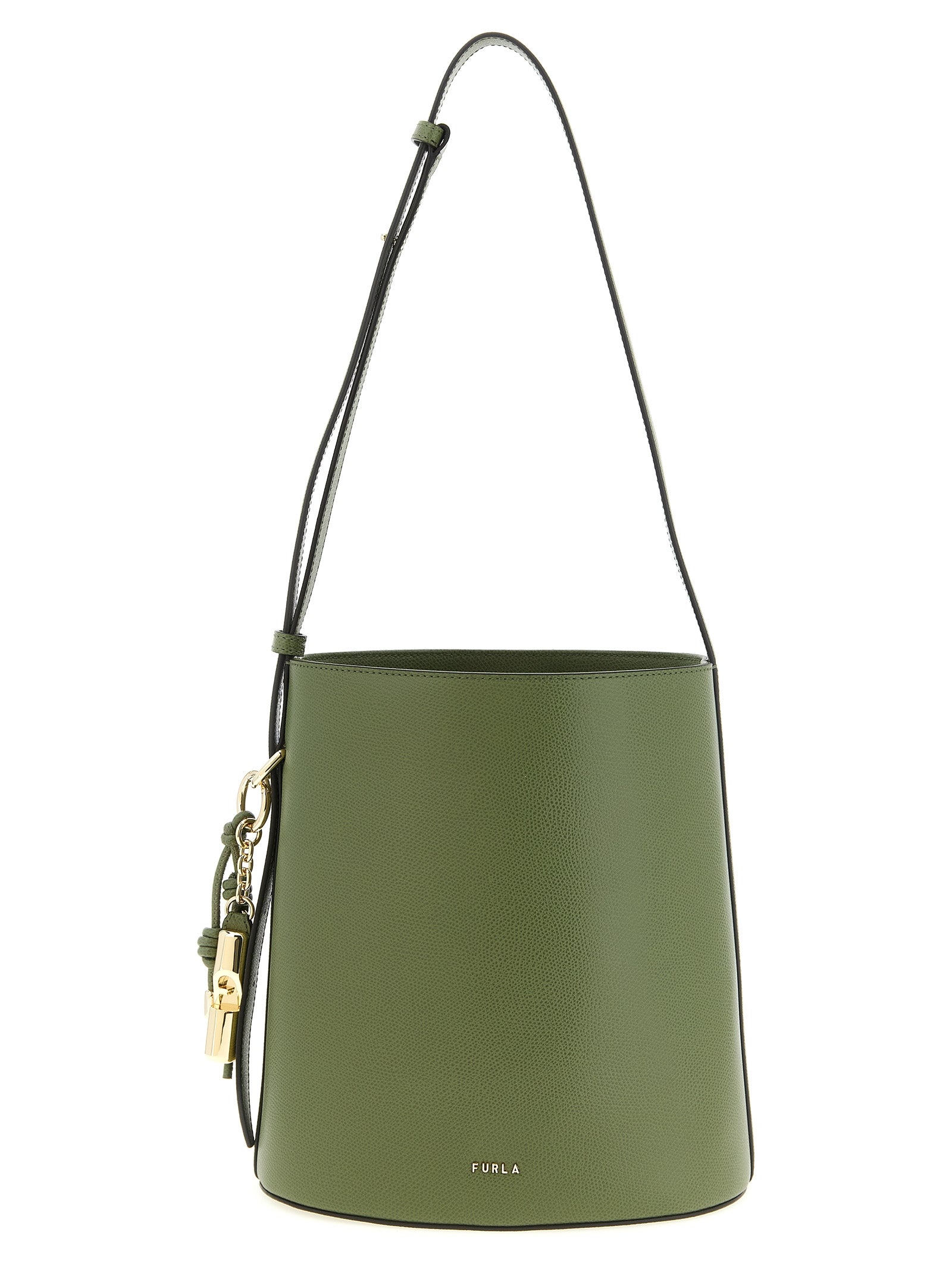 Furla Green Calfskin Bucket Bag