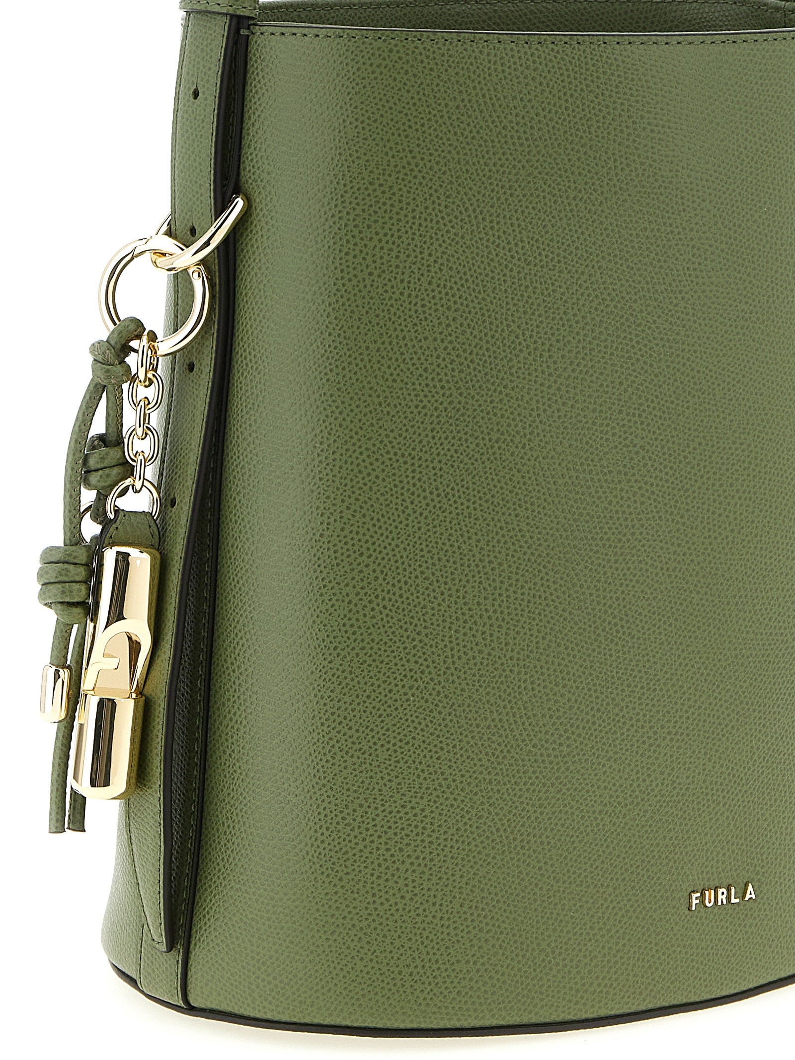 Furla Green Calfskin Bucket Bag