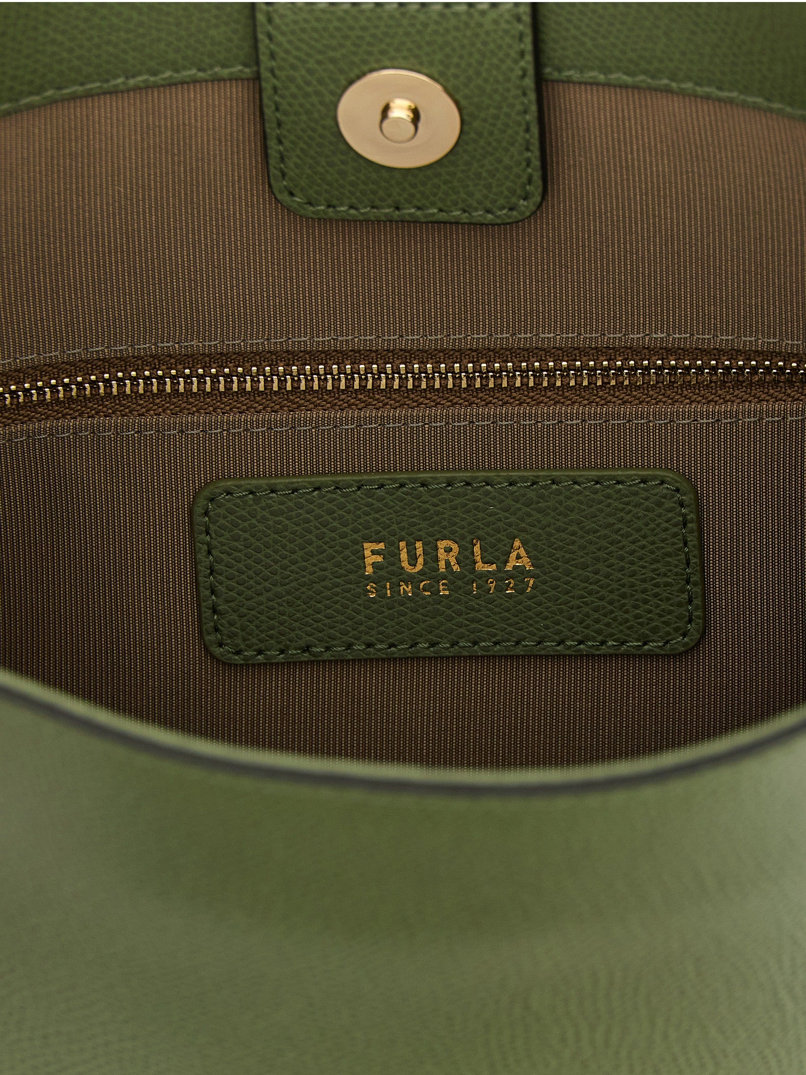 Furla Green Calfskin Bucket Bag