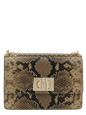 Furla Gray Goatskin Crossbody Bag