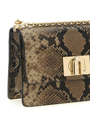 Furla Gray Goatskin Crossbody Bag