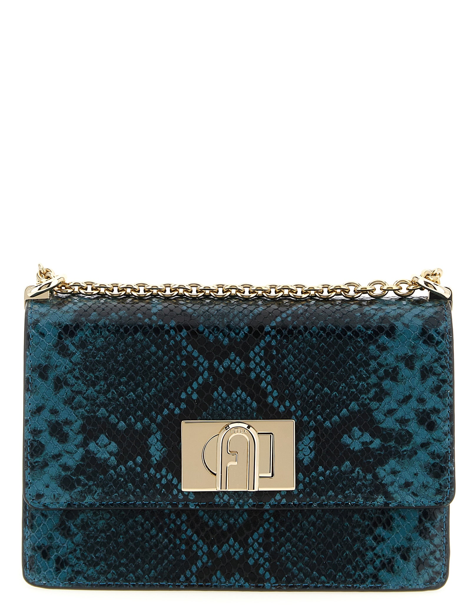 Furla Blue Goatskin Crossbody Bag