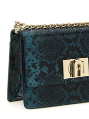 Furla Blue Goatskin Crossbody Bag