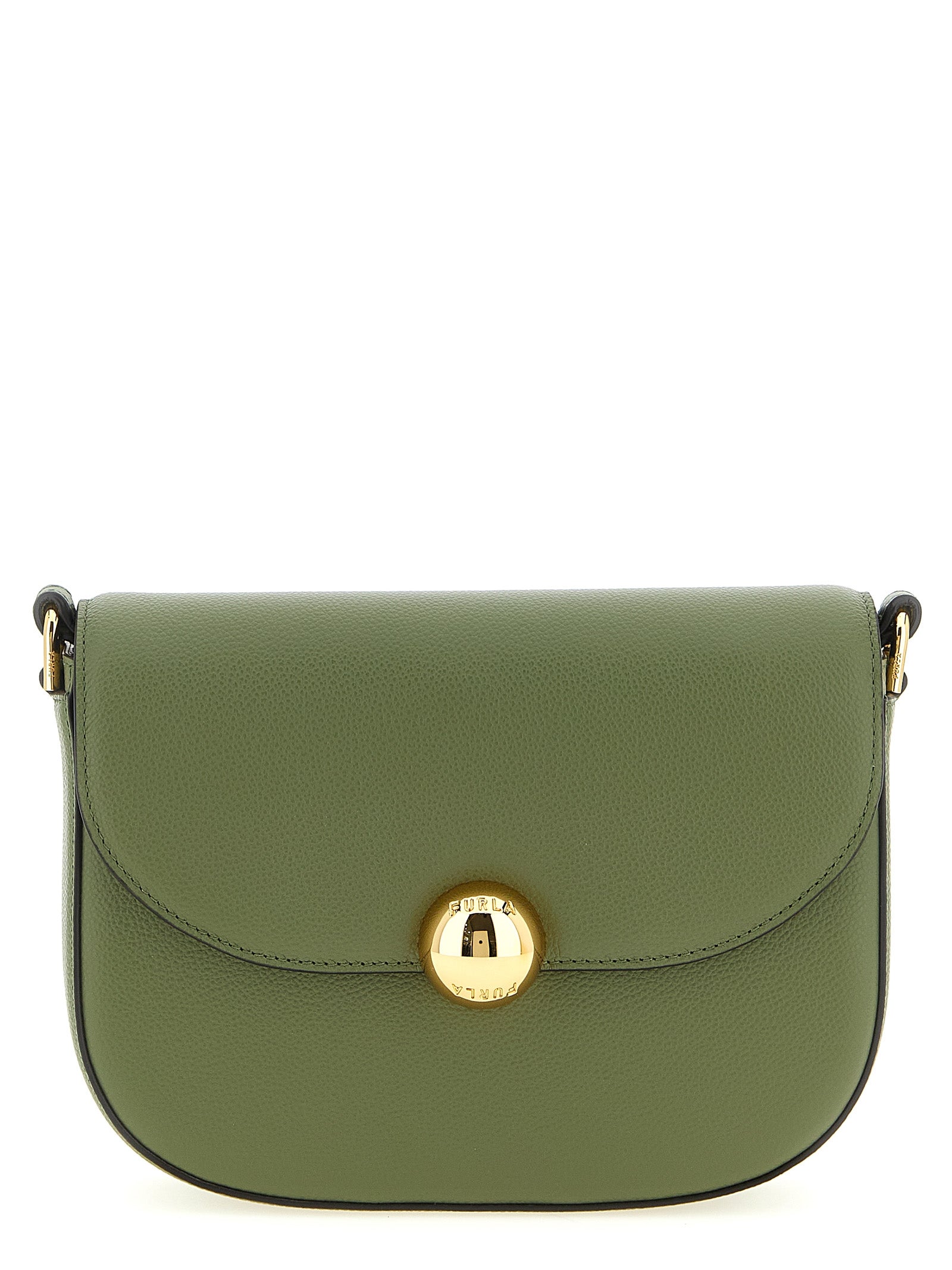 Furla Green Calfskin Crossbody Bag