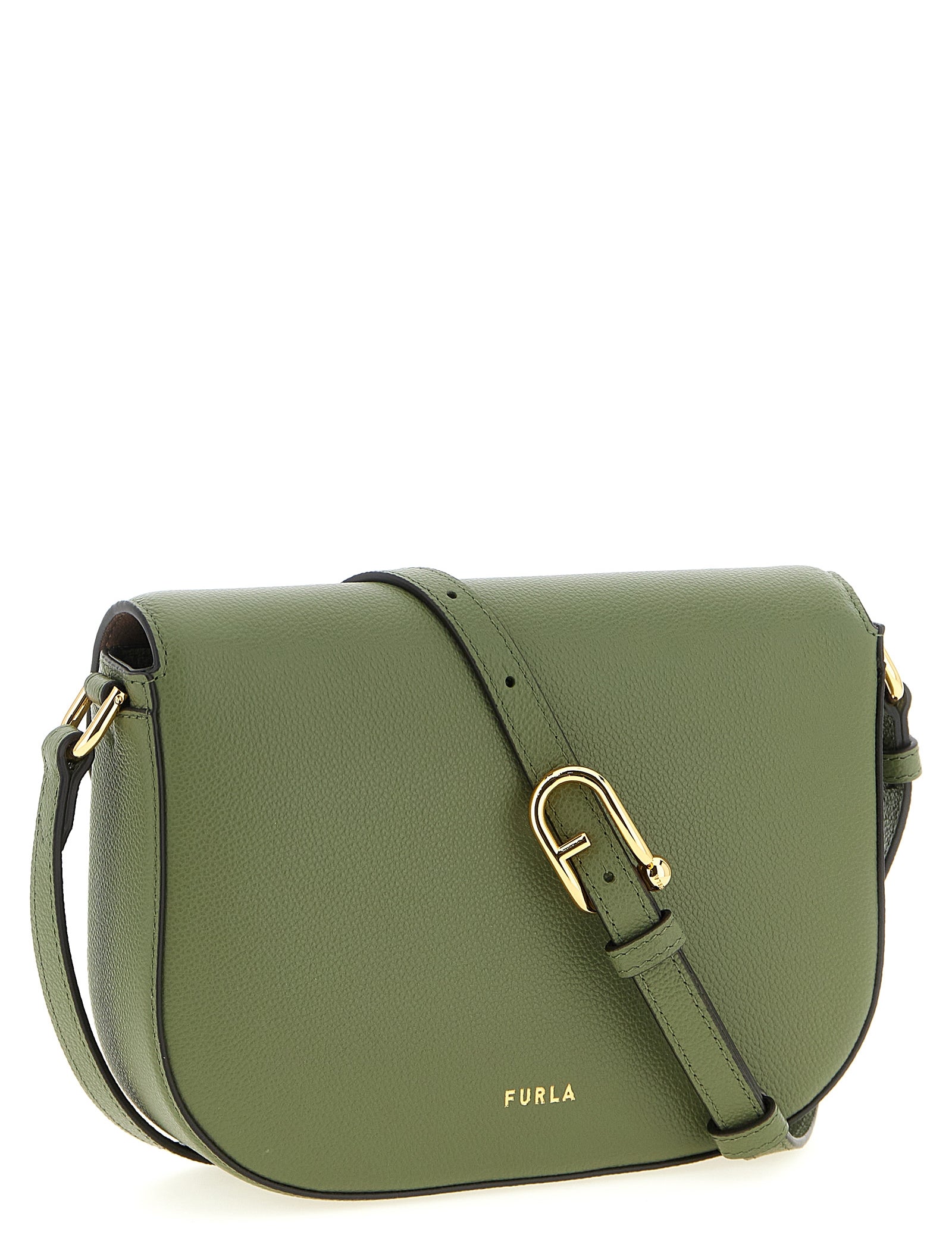 Furla Green Calfskin Crossbody Bag