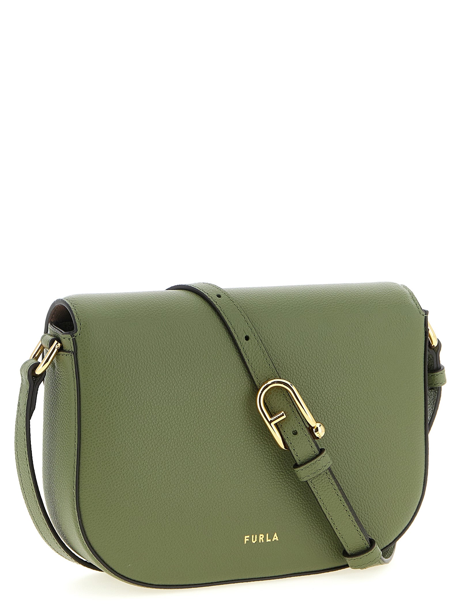 Furla Green Calfskin Crossbody Bag