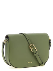 Furla Green Calfskin Crossbody Bag