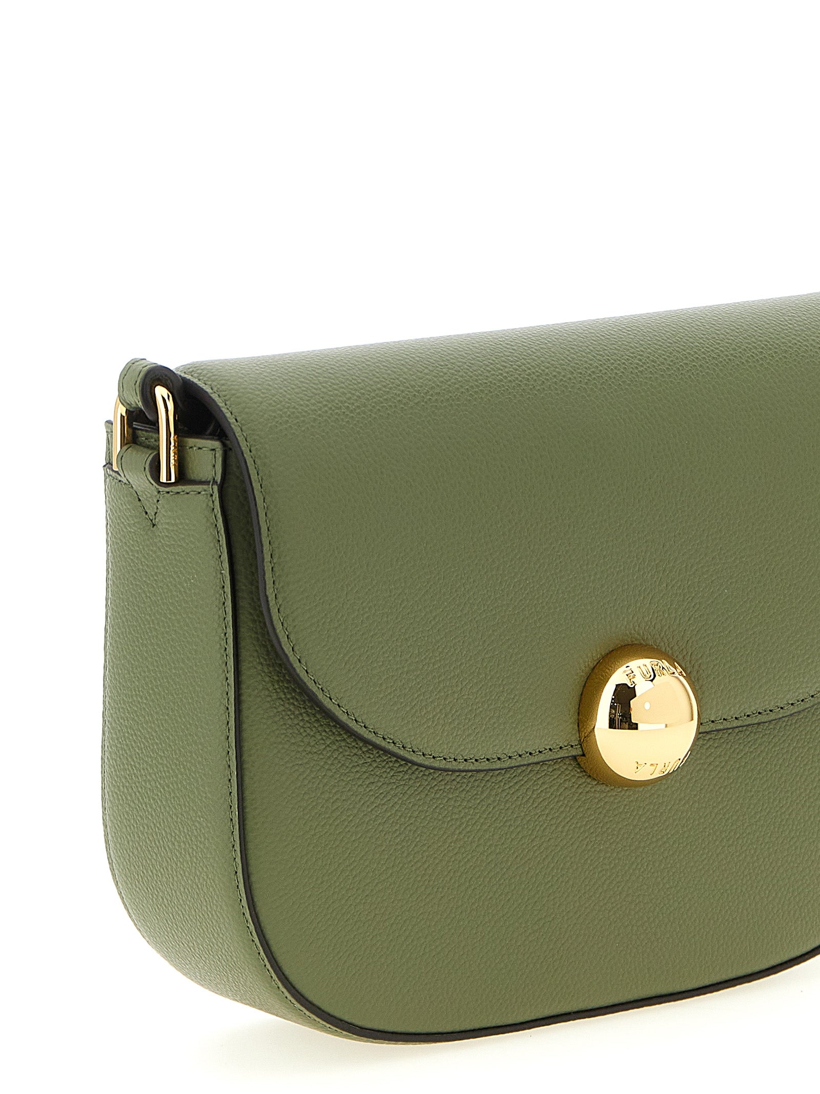 Furla Green Calfskin Crossbody Bag