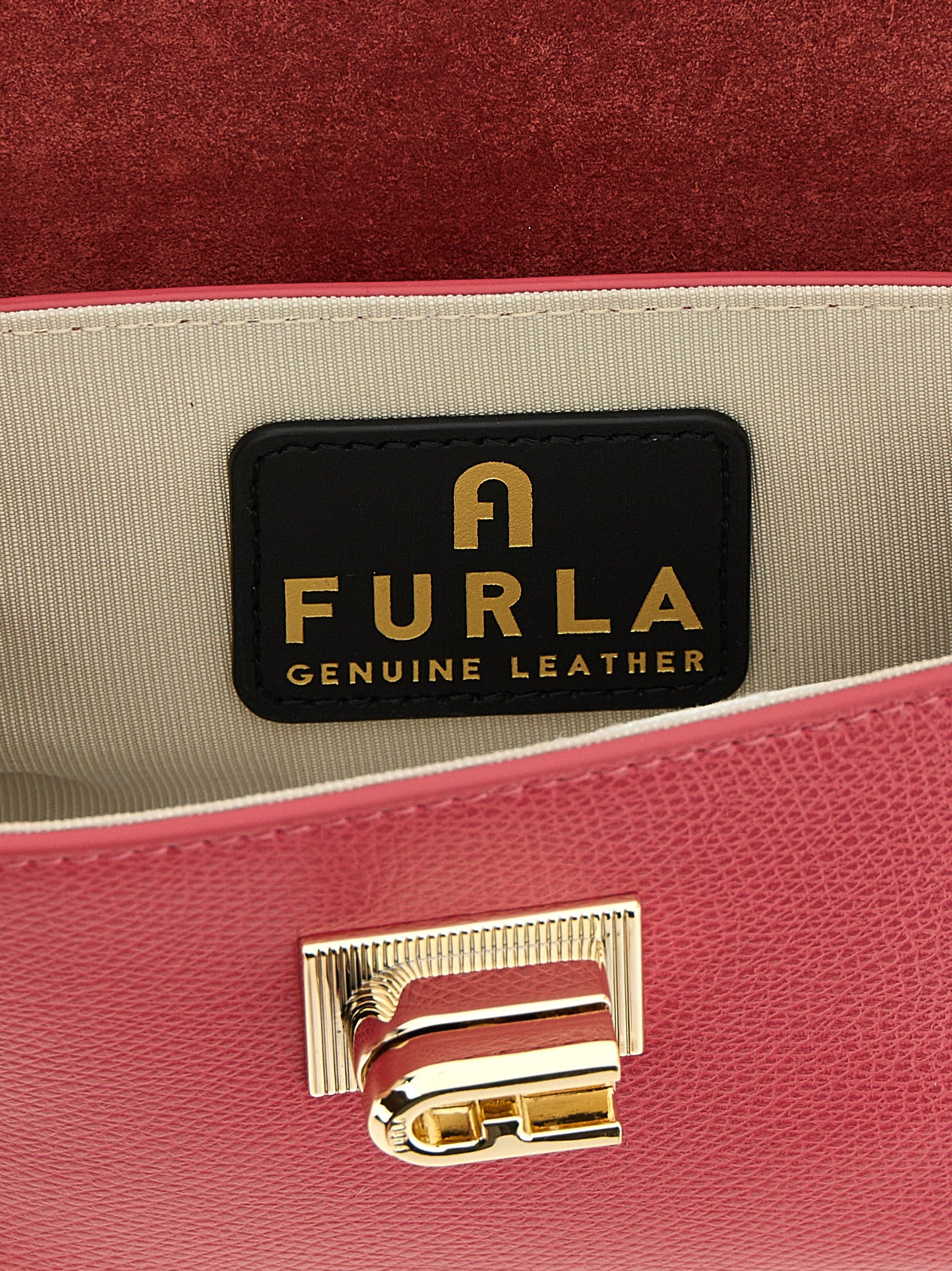 Furla Fuchsia Calfskin Crossbody Bag