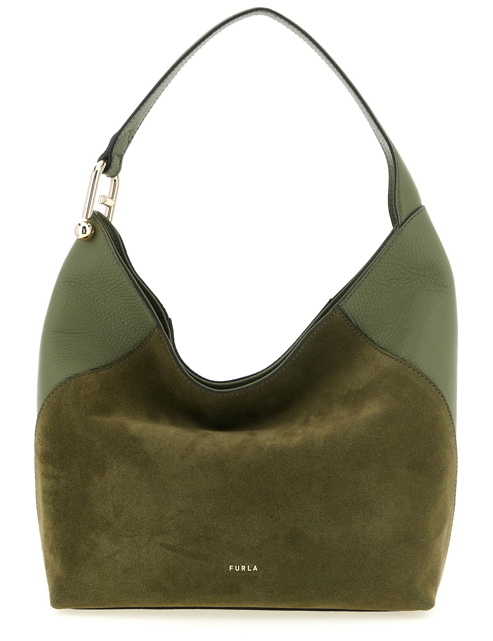 Furla Green Calfskin Shoulder Bag