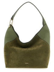 Furla Green Calfskin Shoulder Bag