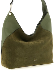 Furla Green Calfskin Shoulder Bag