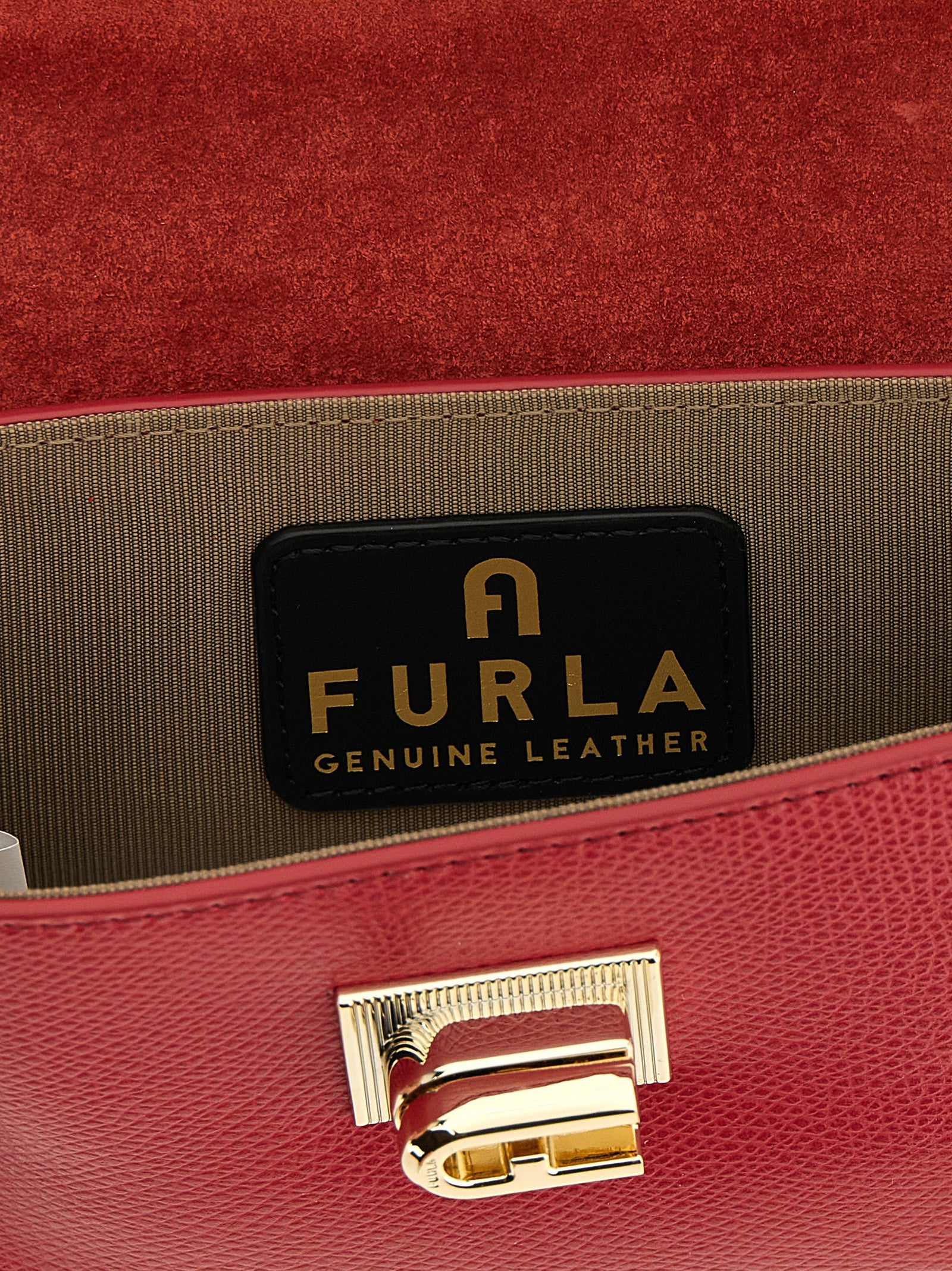 Furla Red Calfskin Crossbody Bag