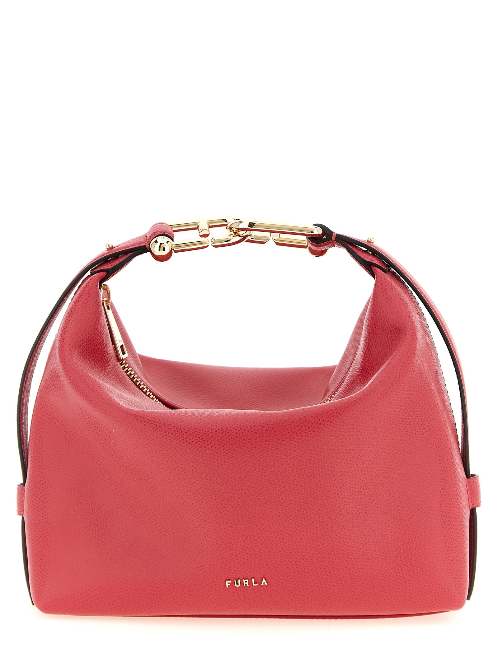 Furla Fuchsia Calfskin Shoulder Bag