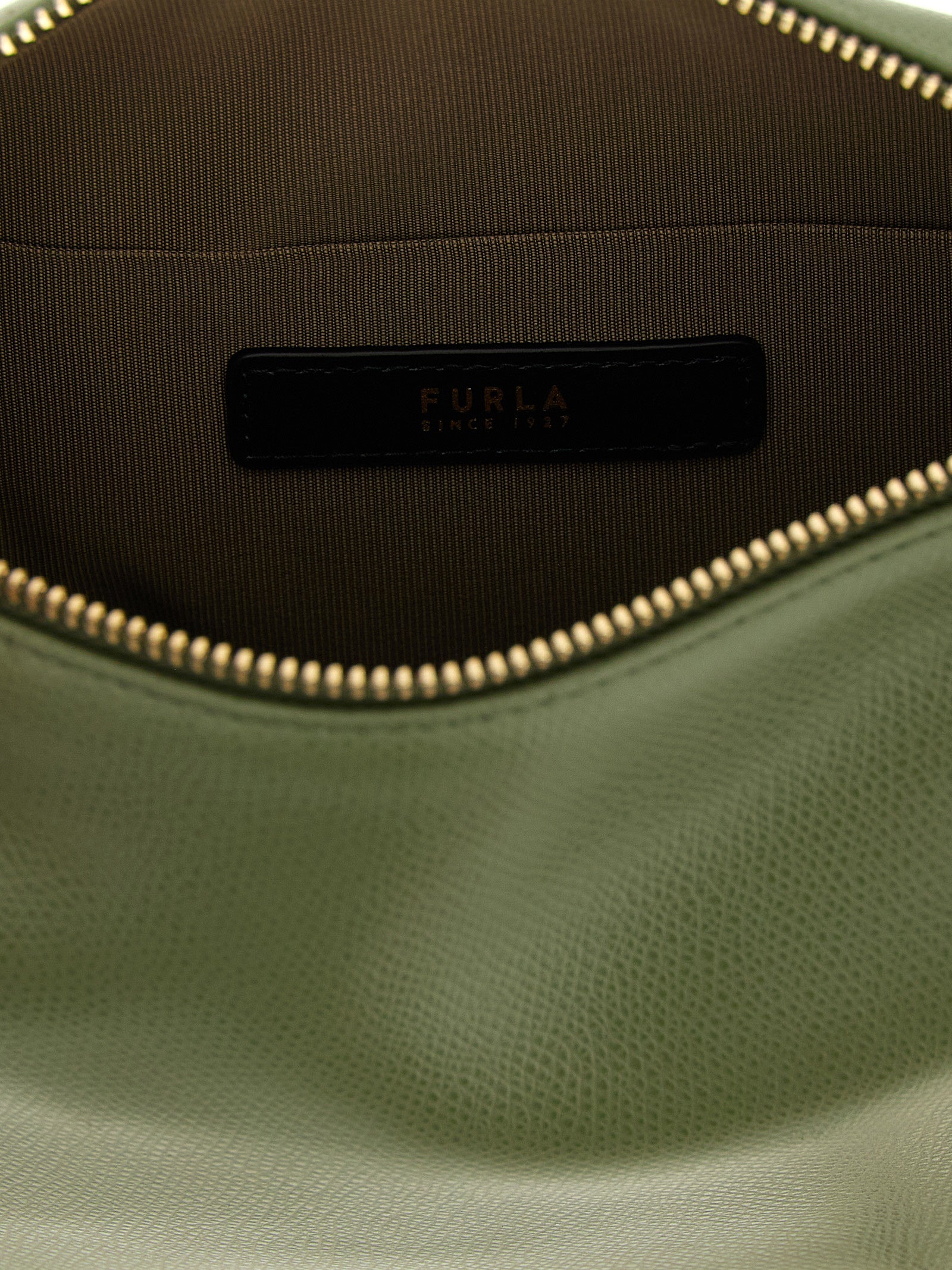 Furla Green Calfskin Shoulder Bag