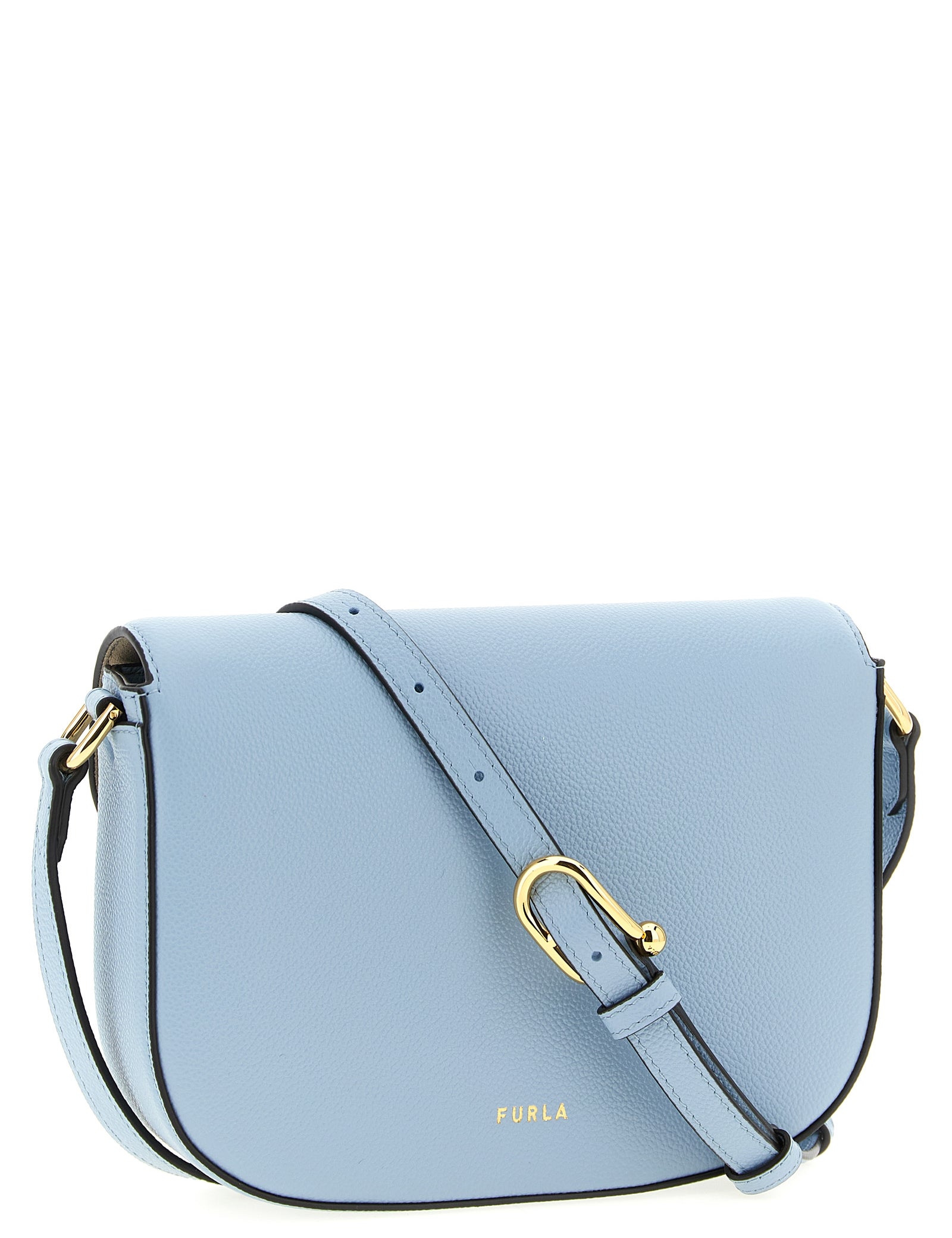 Furla Light Blue Calfskin Crossbody Bag