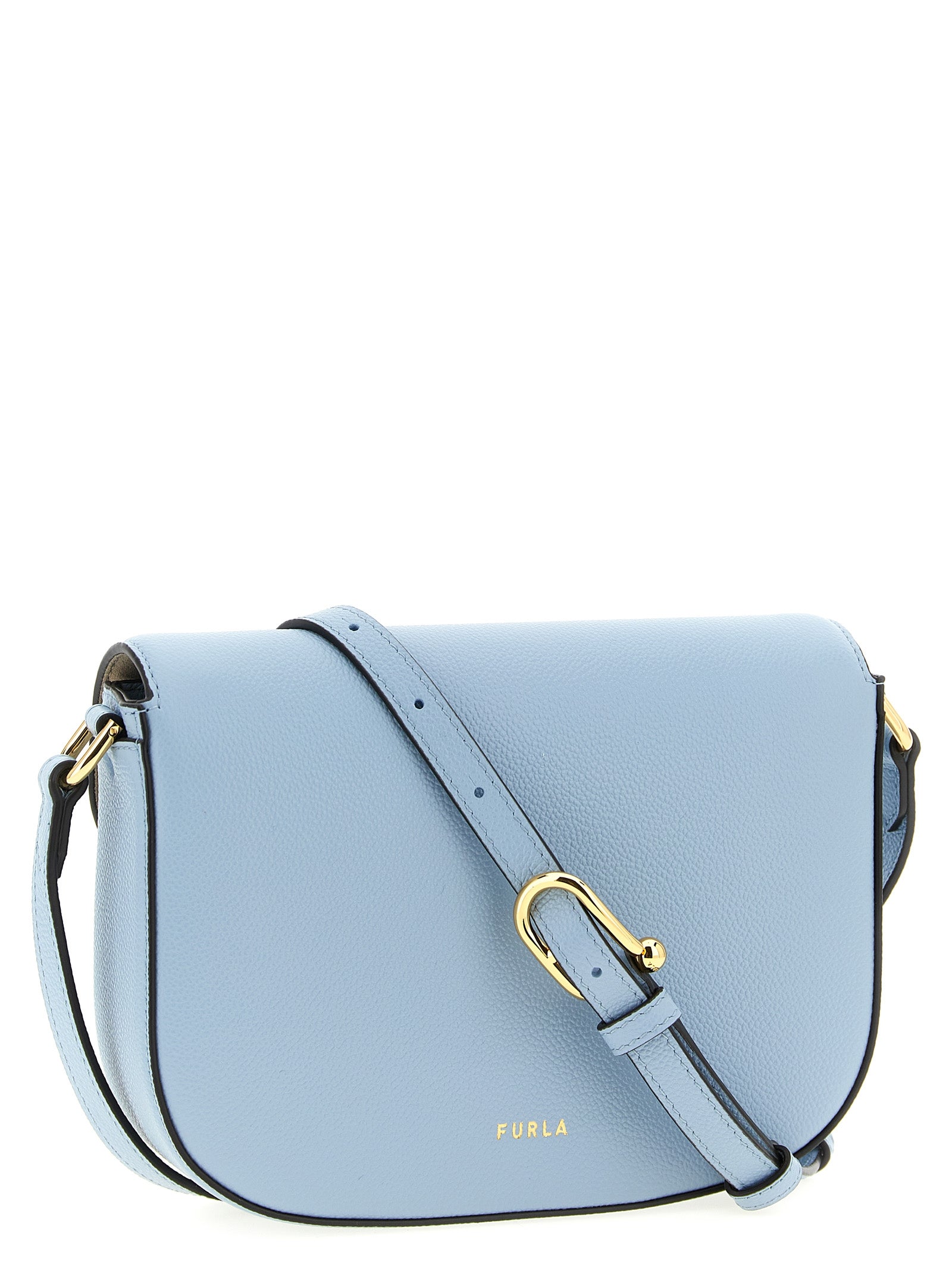 Furla Light Blue Calfskin Crossbody Bag