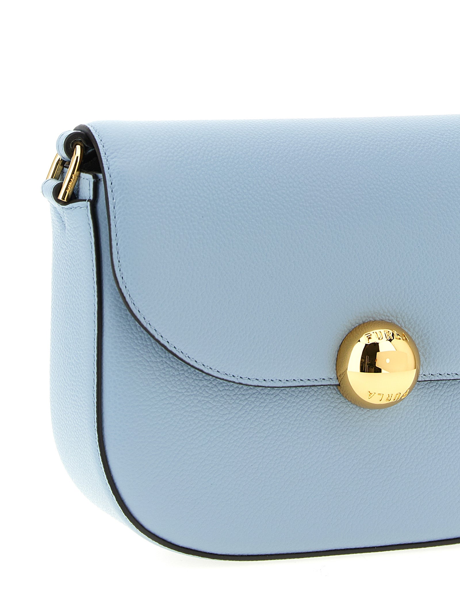Furla Light Blue Calfskin Crossbody Bag