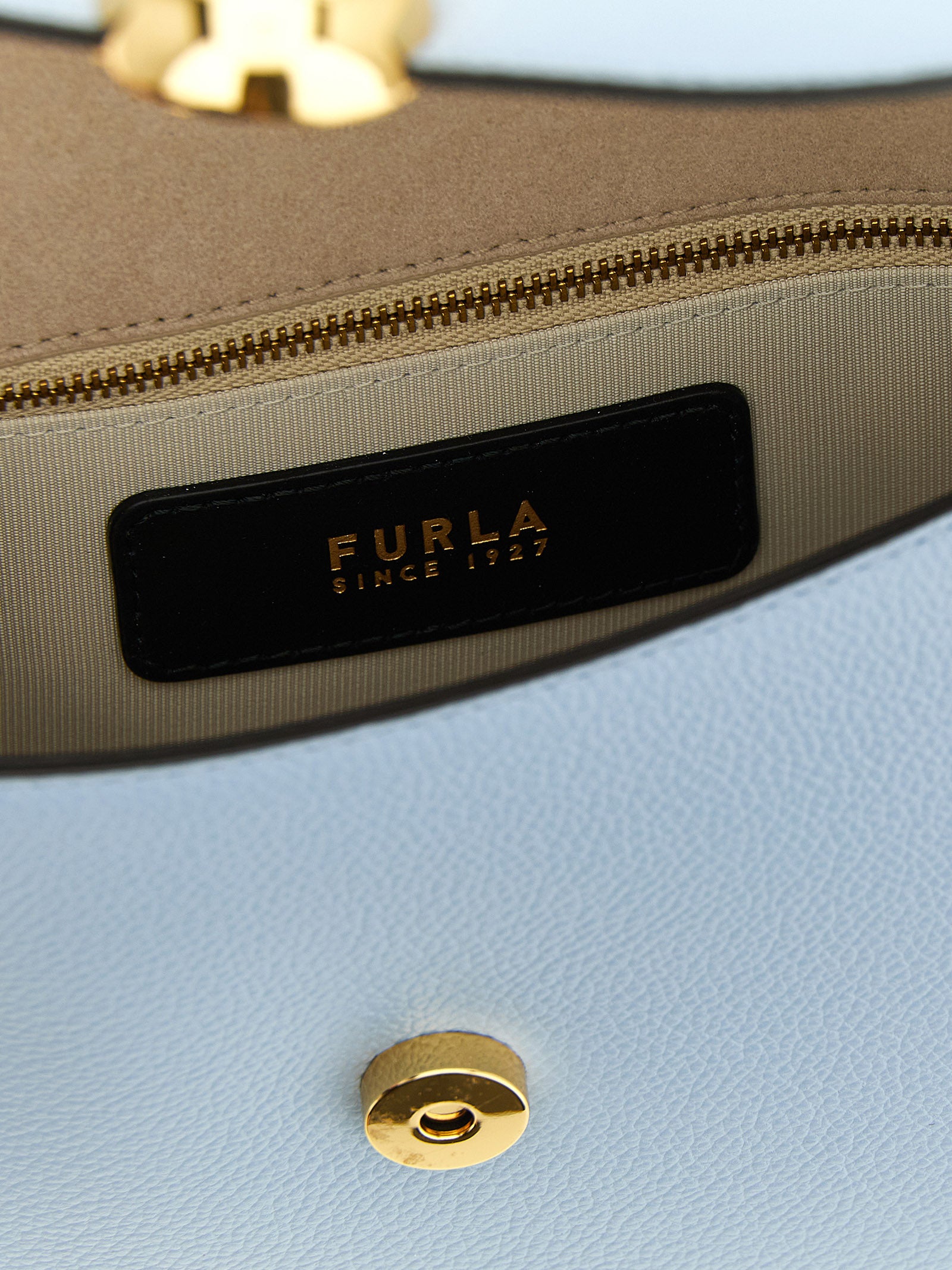 Furla Light Blue Calfskin Crossbody Bag