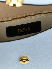Furla Light Blue Calfskin Crossbody Bag