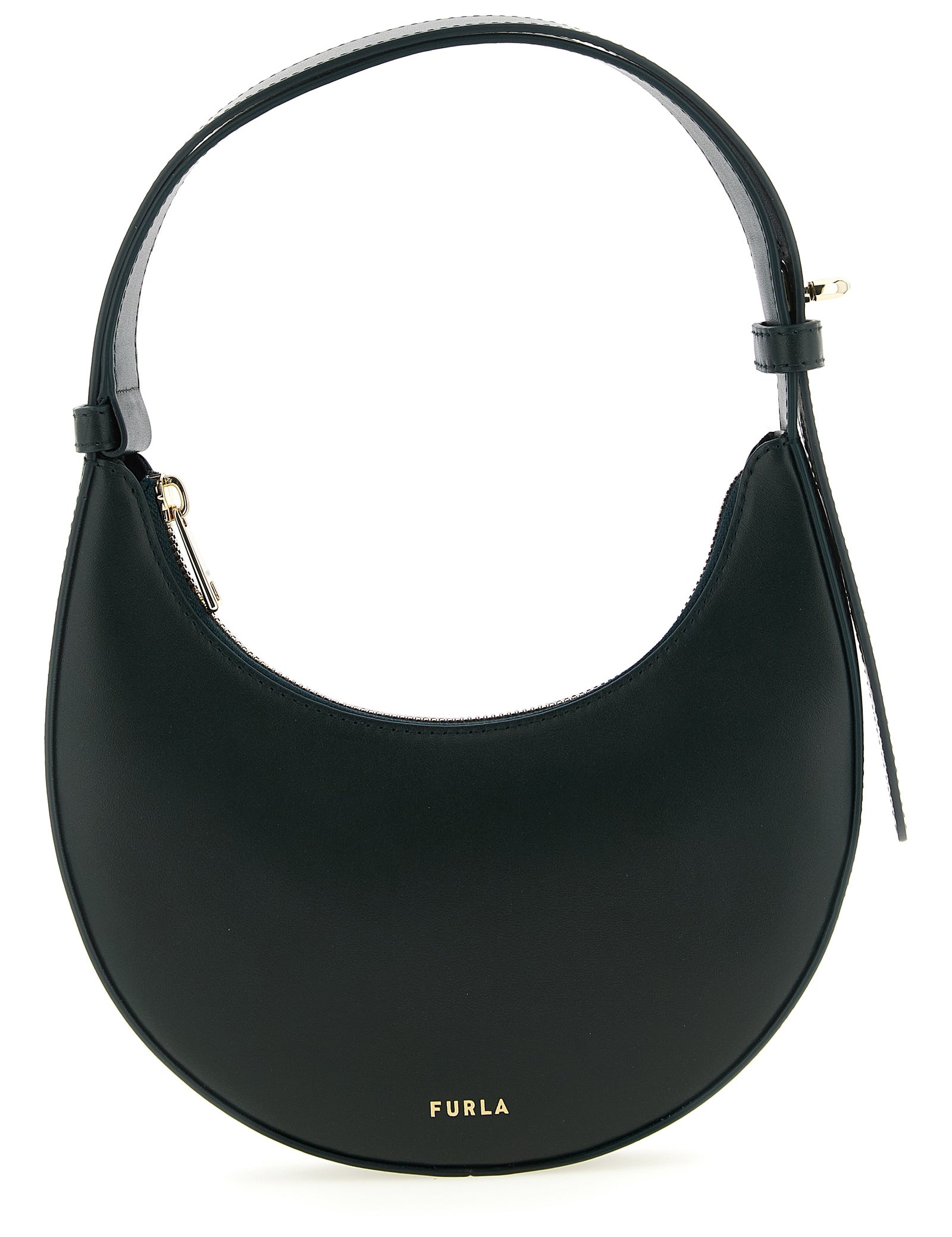 Furla Very Dark Green Calfskin Shoulder Bag