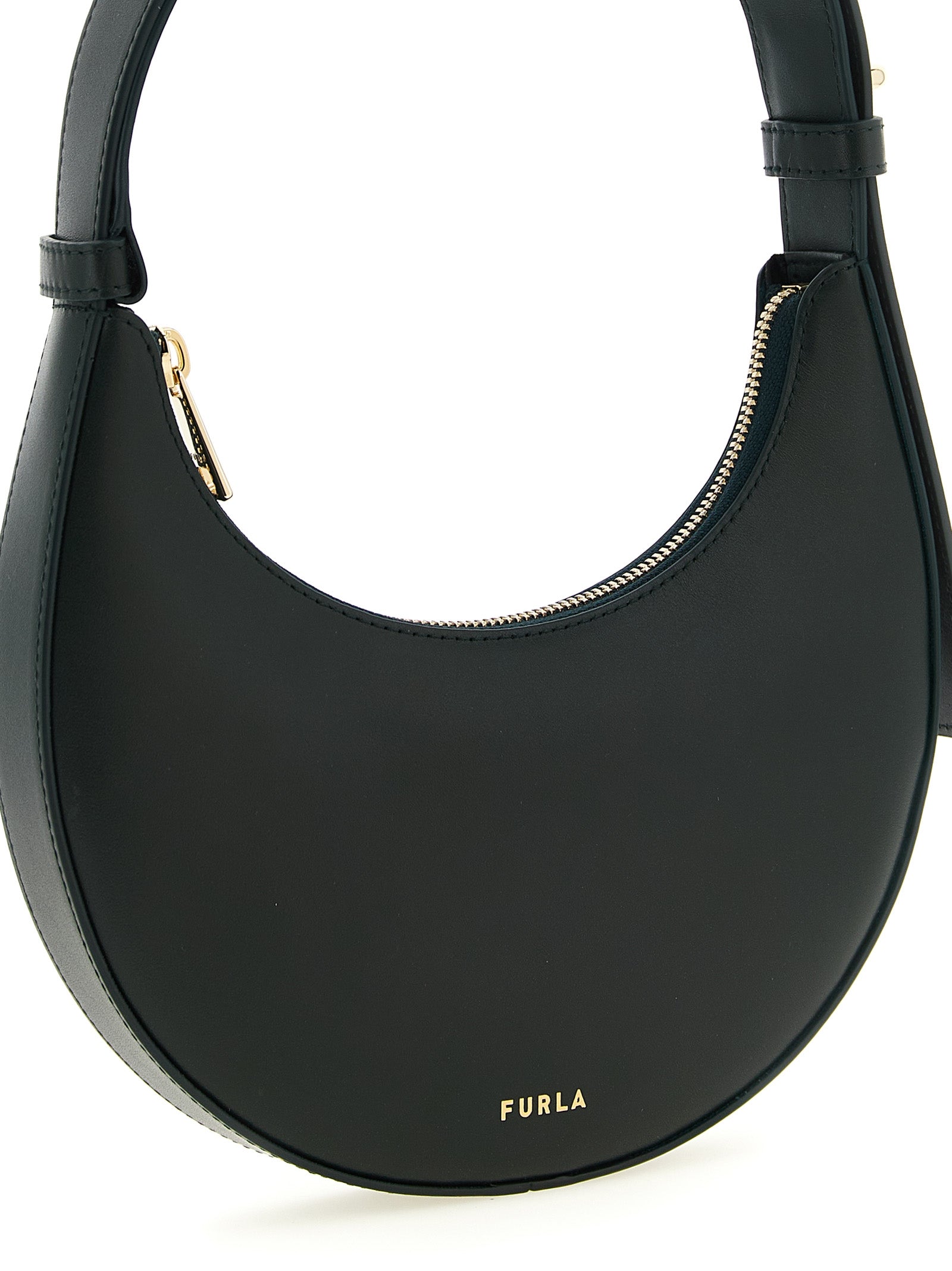 Furla Very Dark Green Calfskin Shoulder Bag