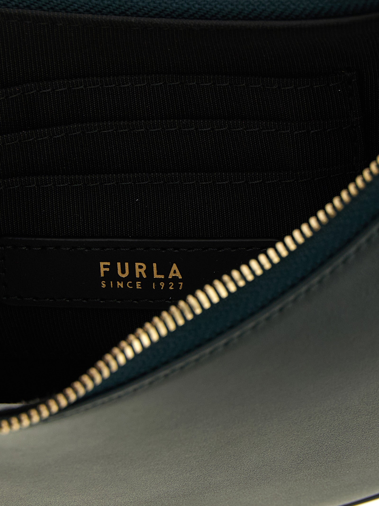 Furla Very Dark Green Calfskin Shoulder Bag