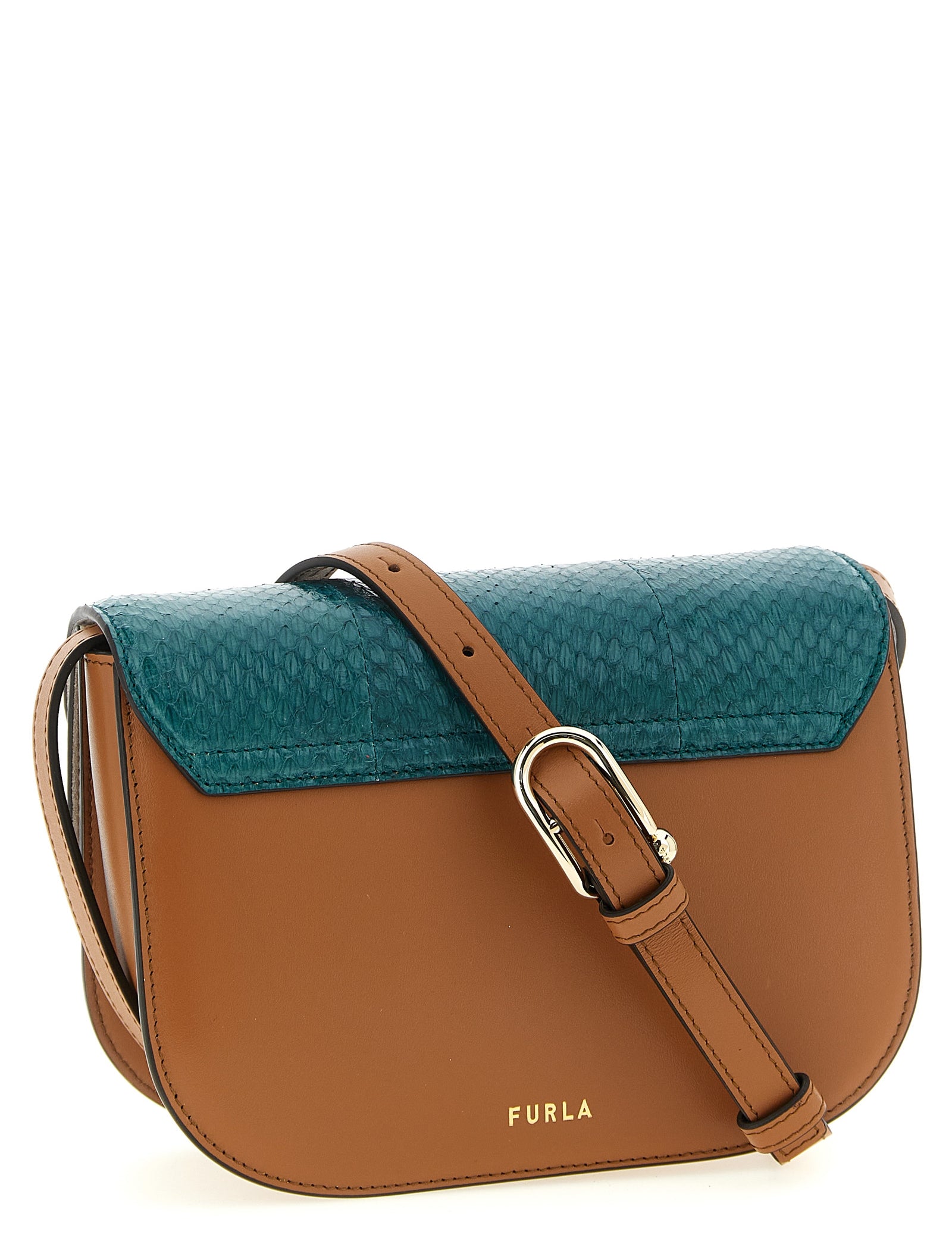 Furla Multicolor Lamb Leather Mini Crossbody Bag