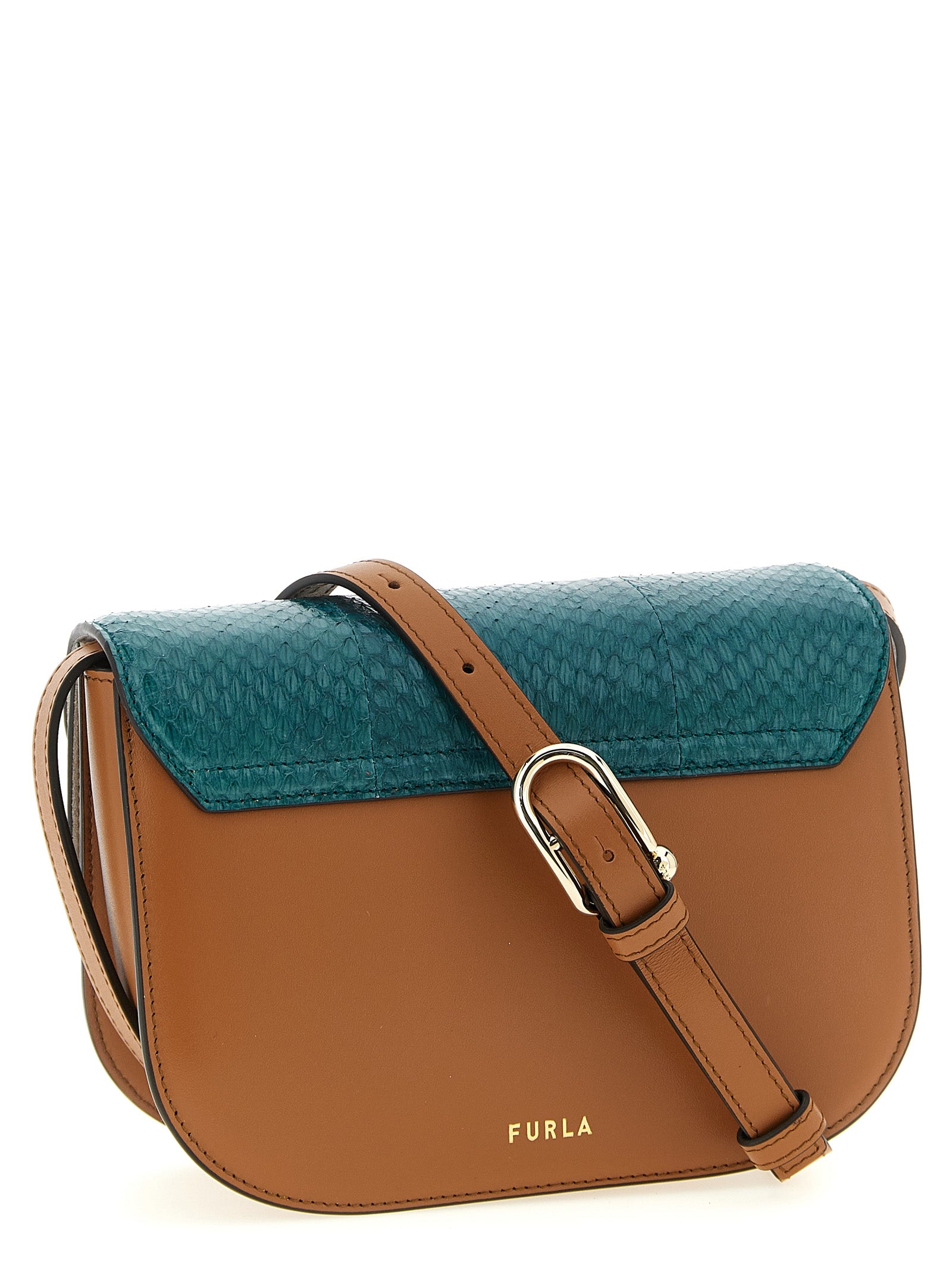 Furla Multicolor Lamb Leather Mini Crossbody Bag