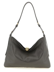 Furla Gray Calfskin Shoulder Bag