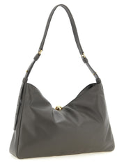 Furla Gray Calfskin Shoulder Bag