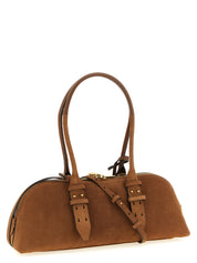 PINKO Brown Suede Shoulder Bag