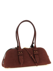 PINKO Bordeaux Suede Shoulder Bag