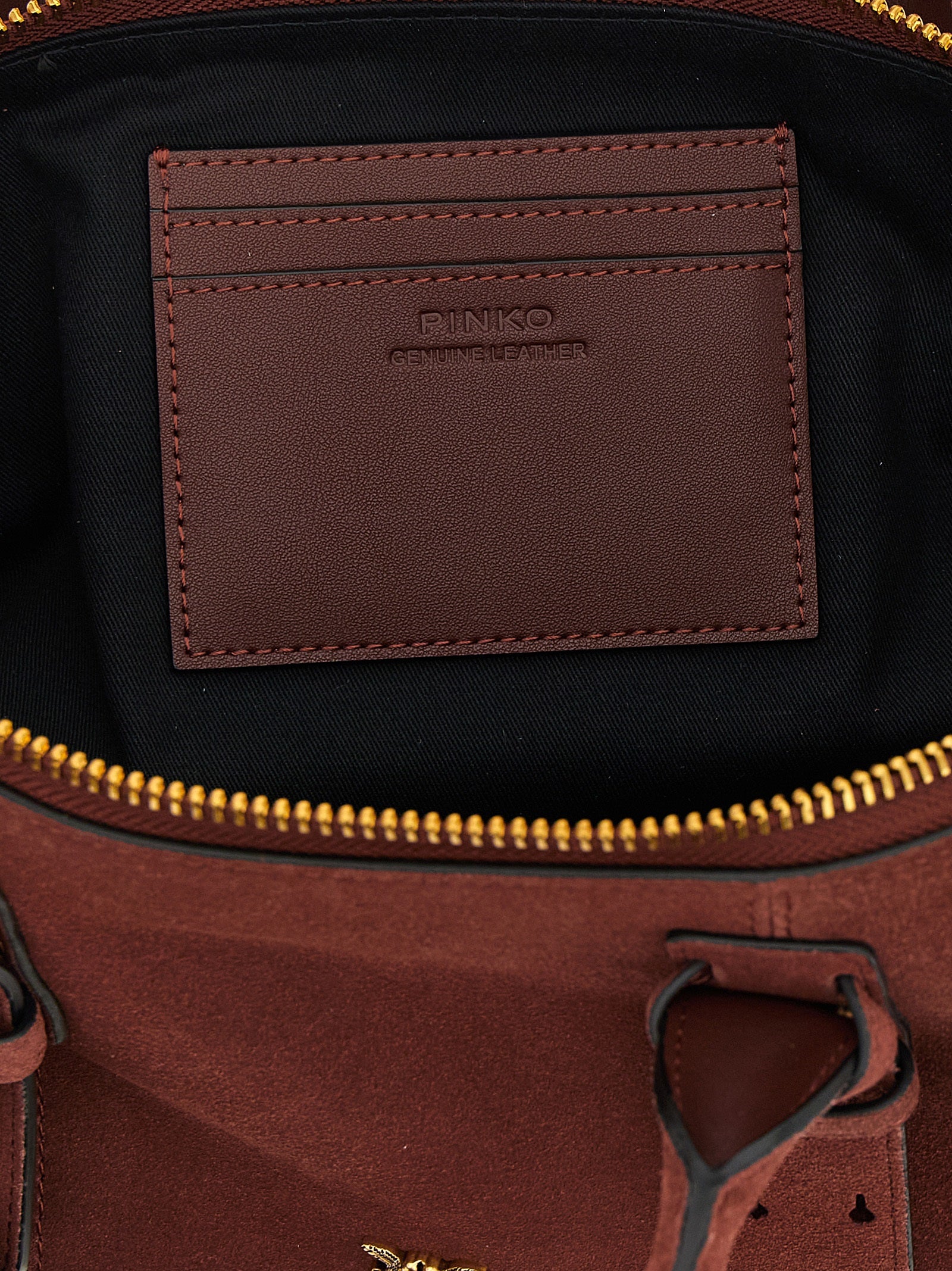 PINKO Bordeaux Suede Shoulder Bag