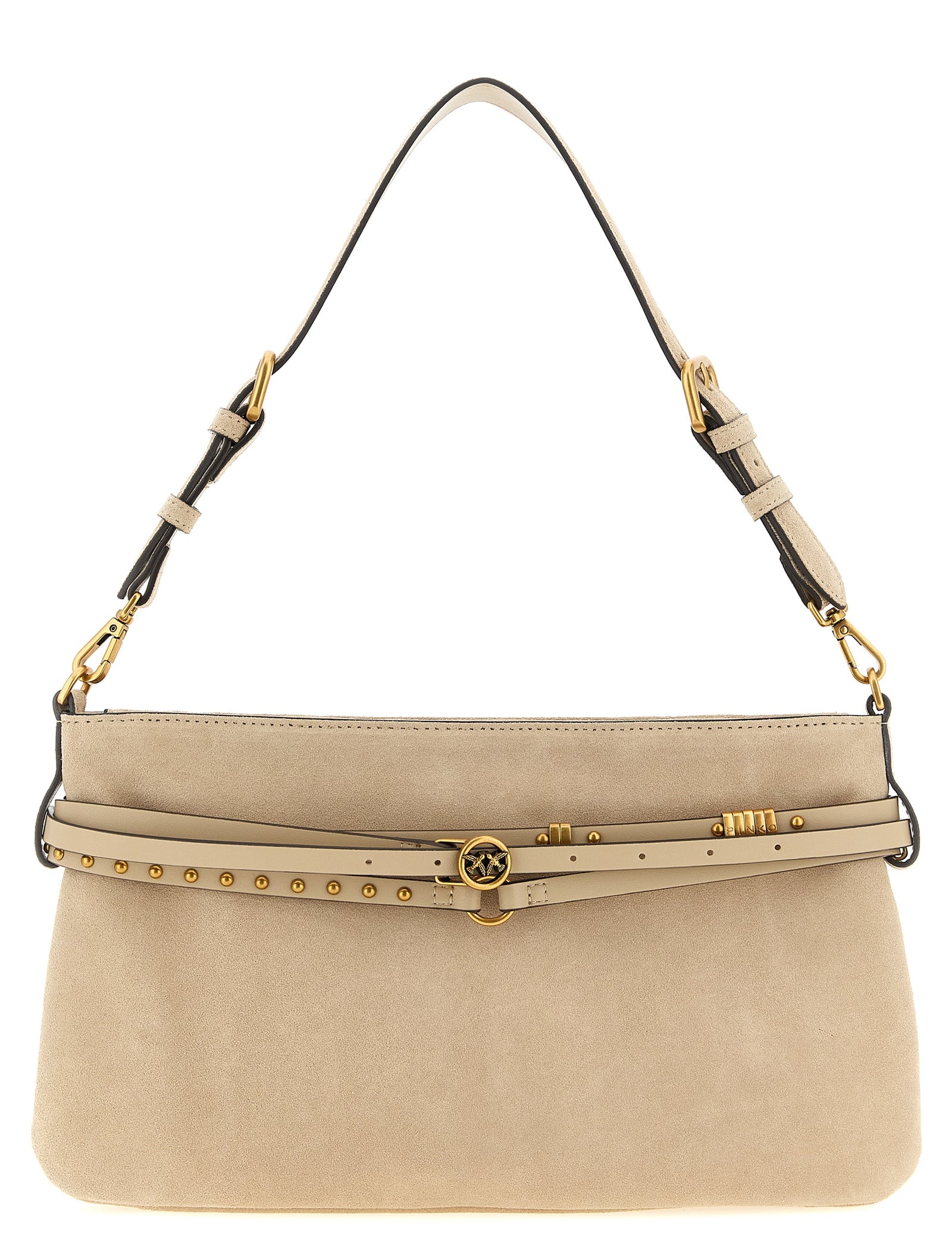 PINKO Beige Leather Shoulder Bag