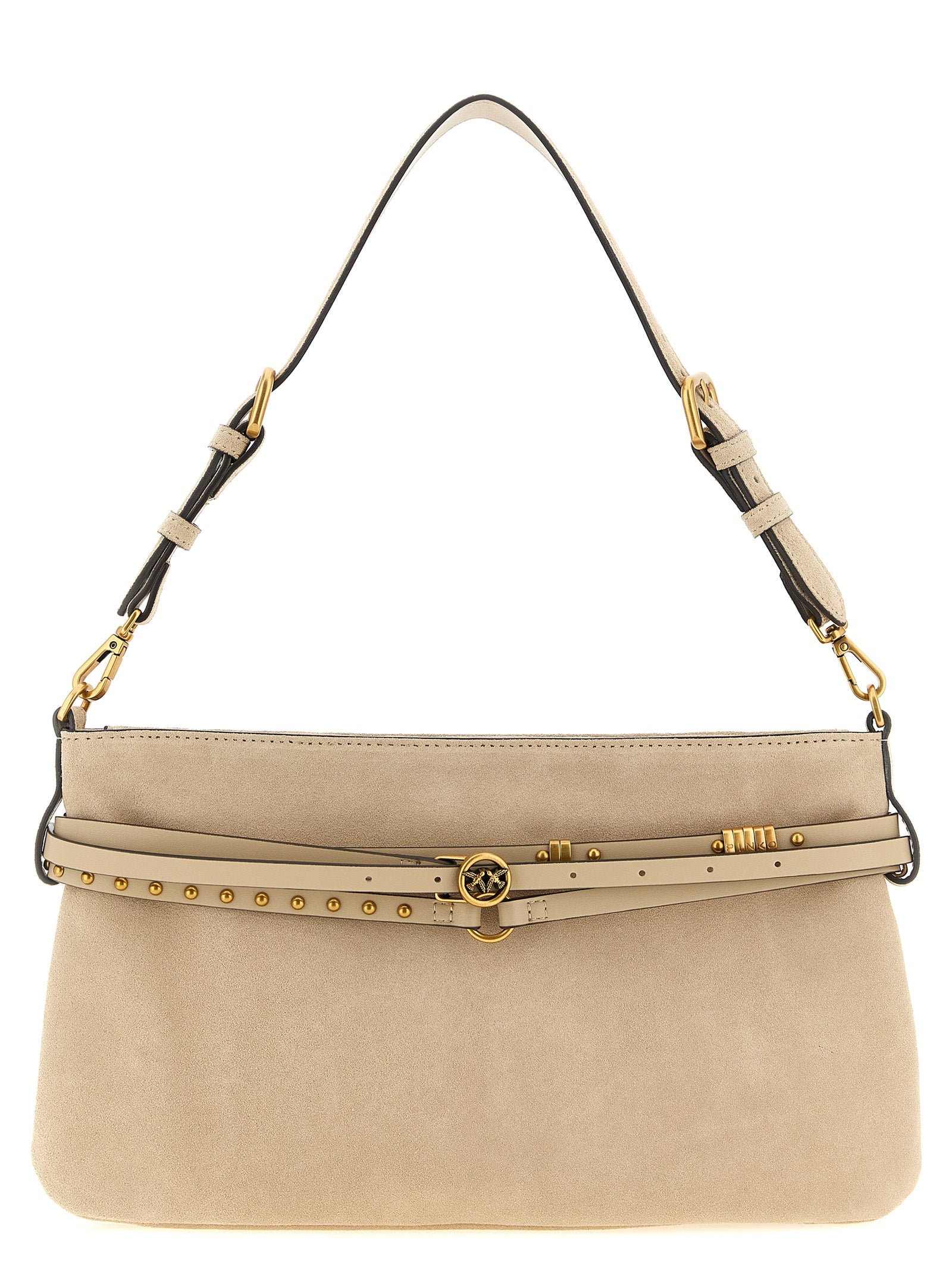 PINKO Beige Leather Shoulder Bag